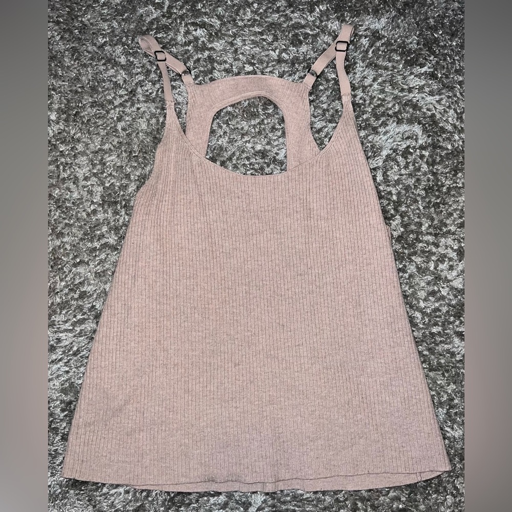 American Eagle Pink Knit Tank Top, Size: XXL